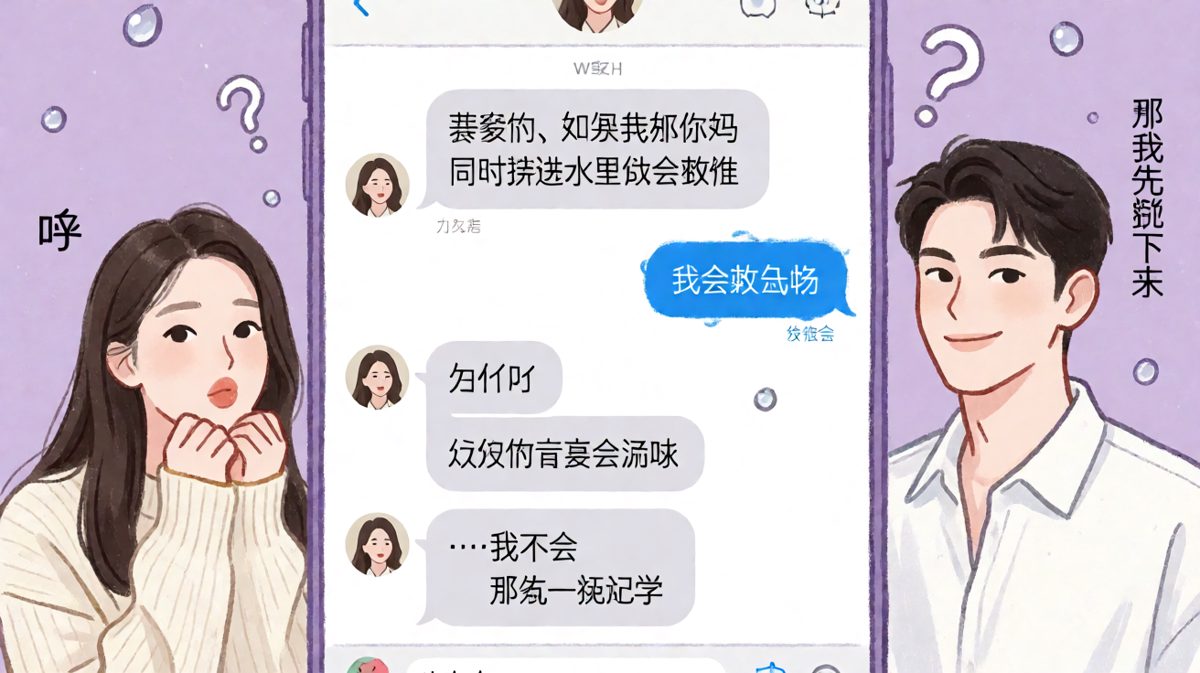 送命题秒变送命题升级版，直男的自救方式令人窒息。