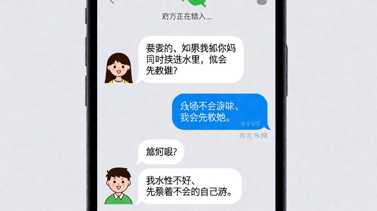 求生欲满分却翻车——'先教我妈游泳'的神逻辑让女友沉默