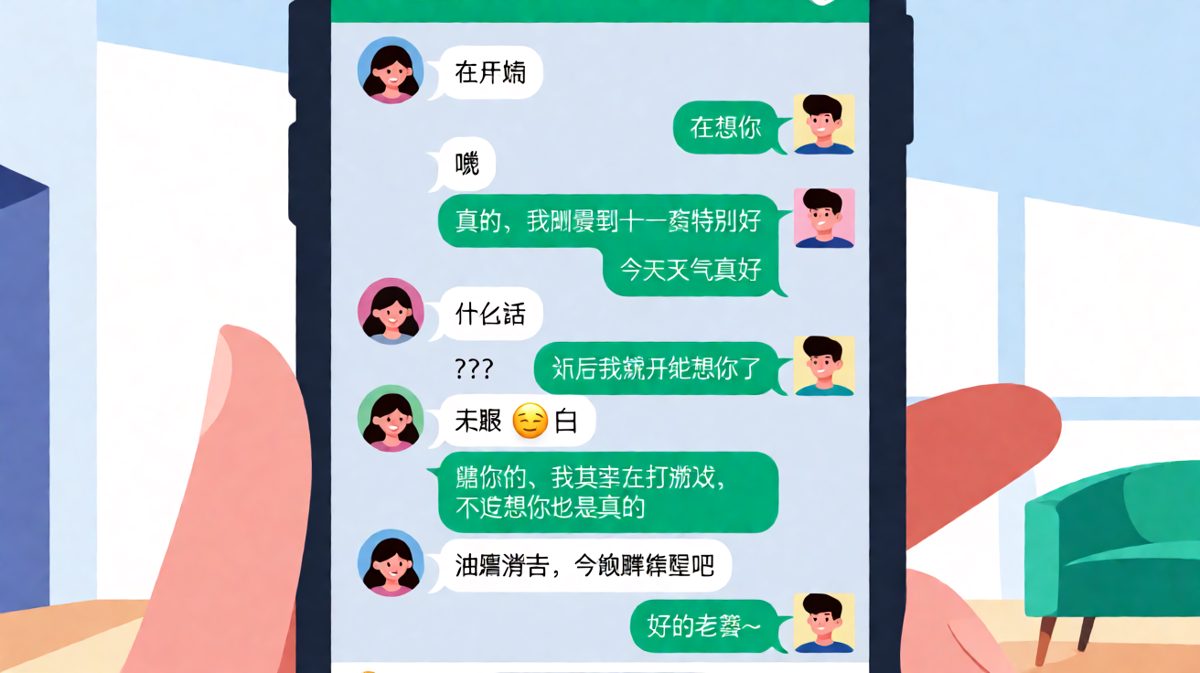 男生用土味情话反套路，虽然敷衍但胜在真实