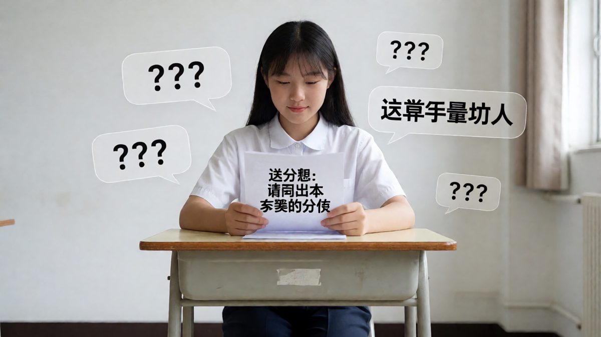 老师：这道题送分的你都不拿？