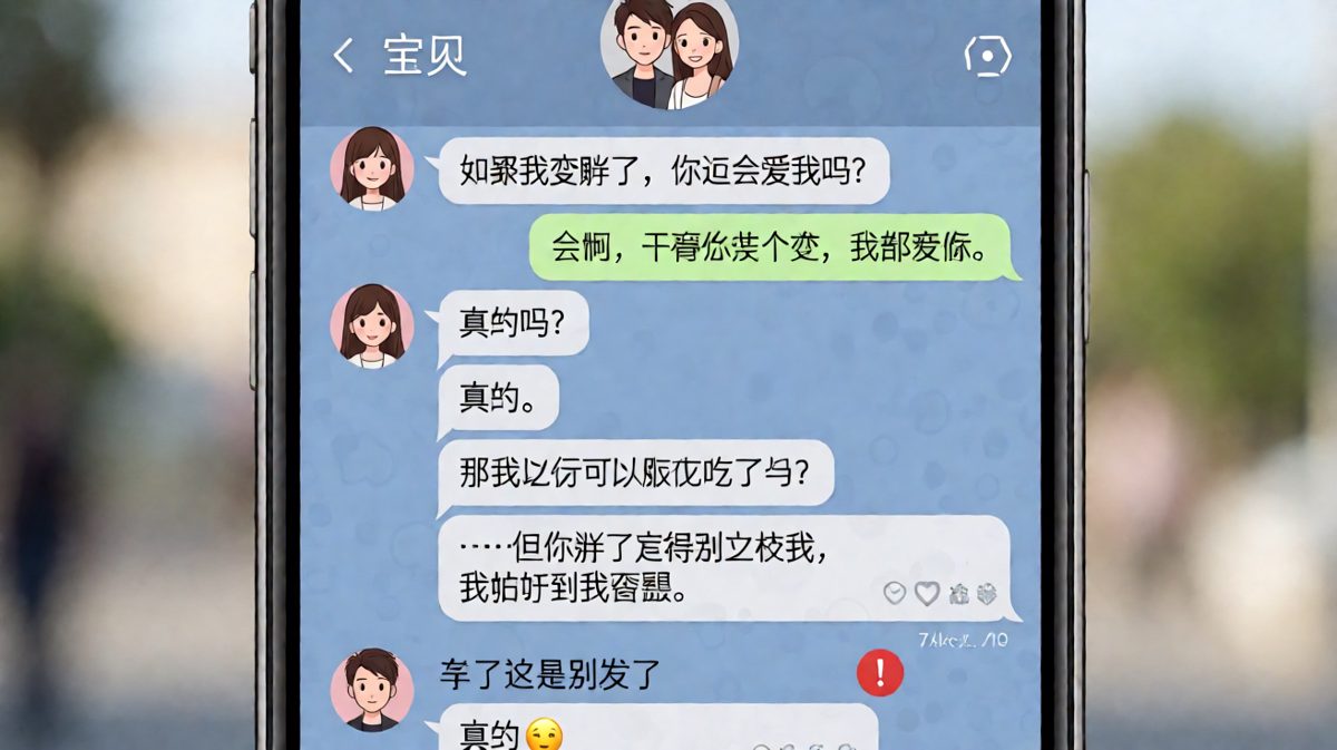 承诺无条件爱他，前提是他别胖到吓到自己人