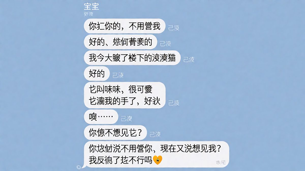 「你忙你的」翻译过来就是「陪我」