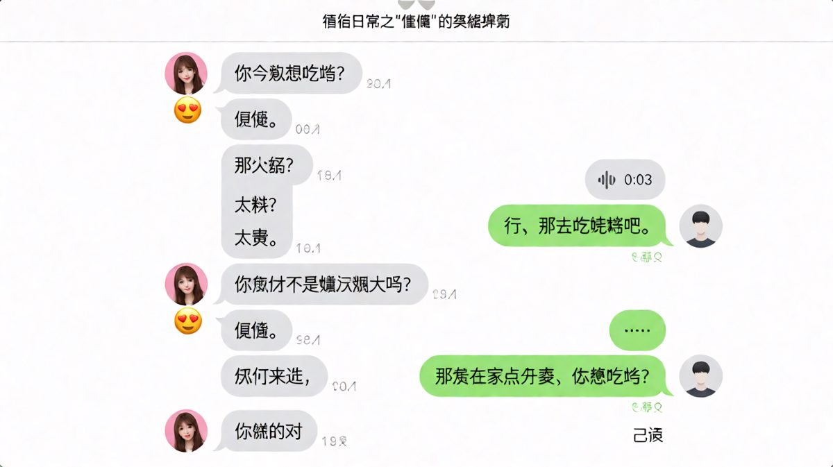 「随便」这个词，是情侣聊天的最高难度boss