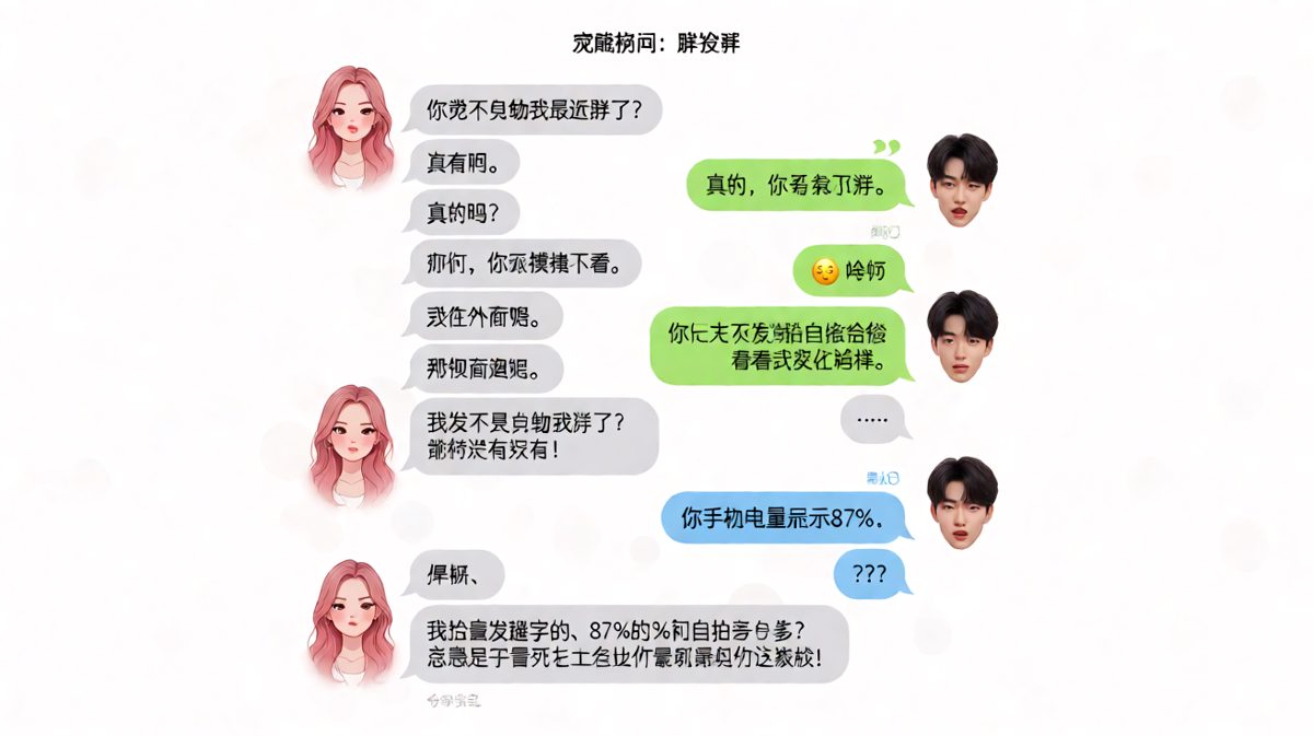 「你胖没胖」是情侣聊天中最危险的话题