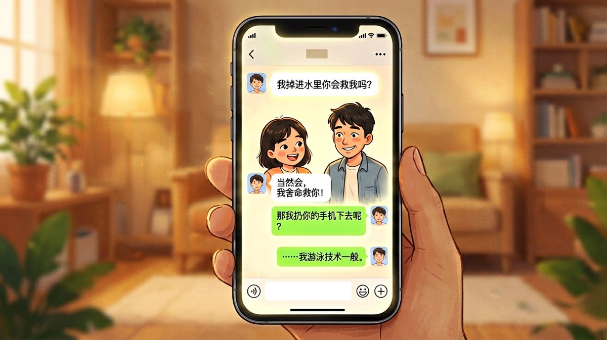手机和女朋友同时落水，答案一目了然