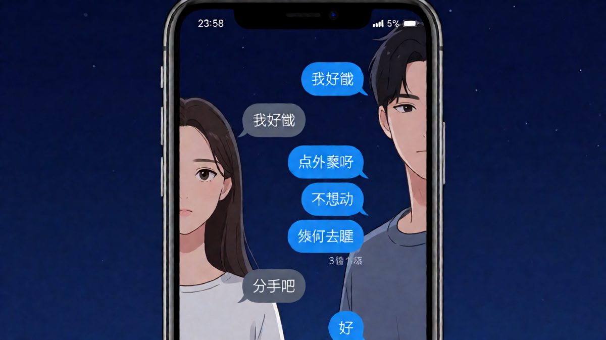 凌晨三点的对话以分手收场