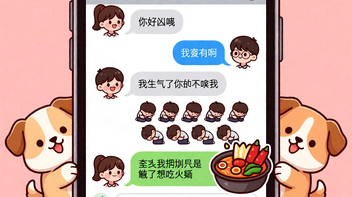 女方先发怒后说只是饿了想吃火锅，男方一脸懵逼。