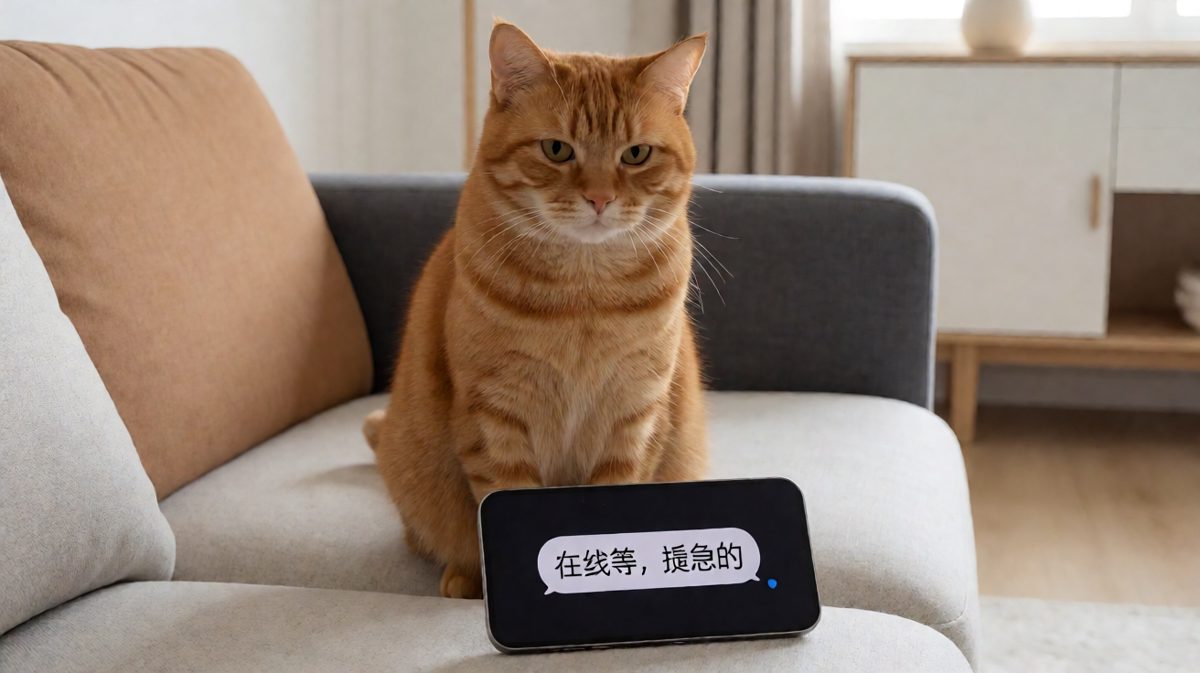 猫咪主播今日营业，在线摸鱼被老板抓包