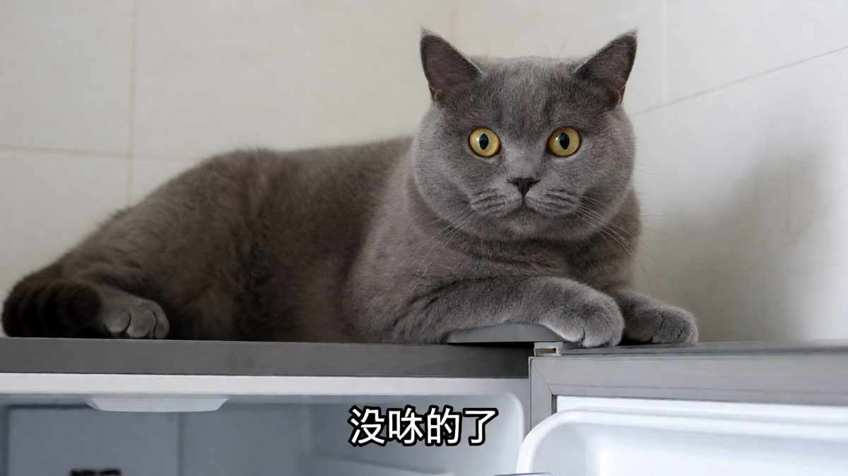 当发现冰箱里没有小鱼干的那一刻