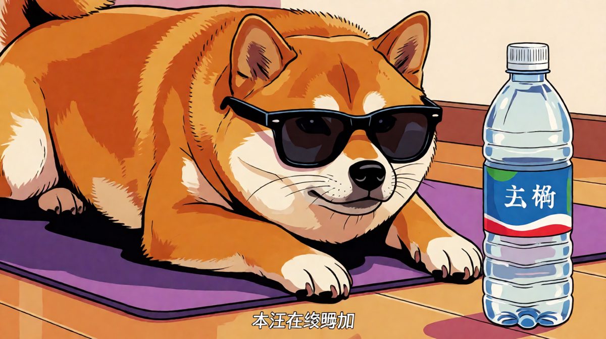 柴犬墨镜造型上线，假装自己很酷