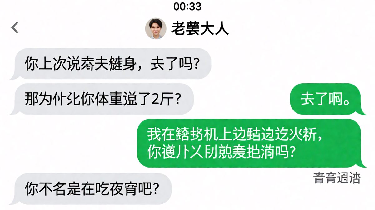 用60秒语音强行科普「火锅抵消法」，堪称当代健身哲学。