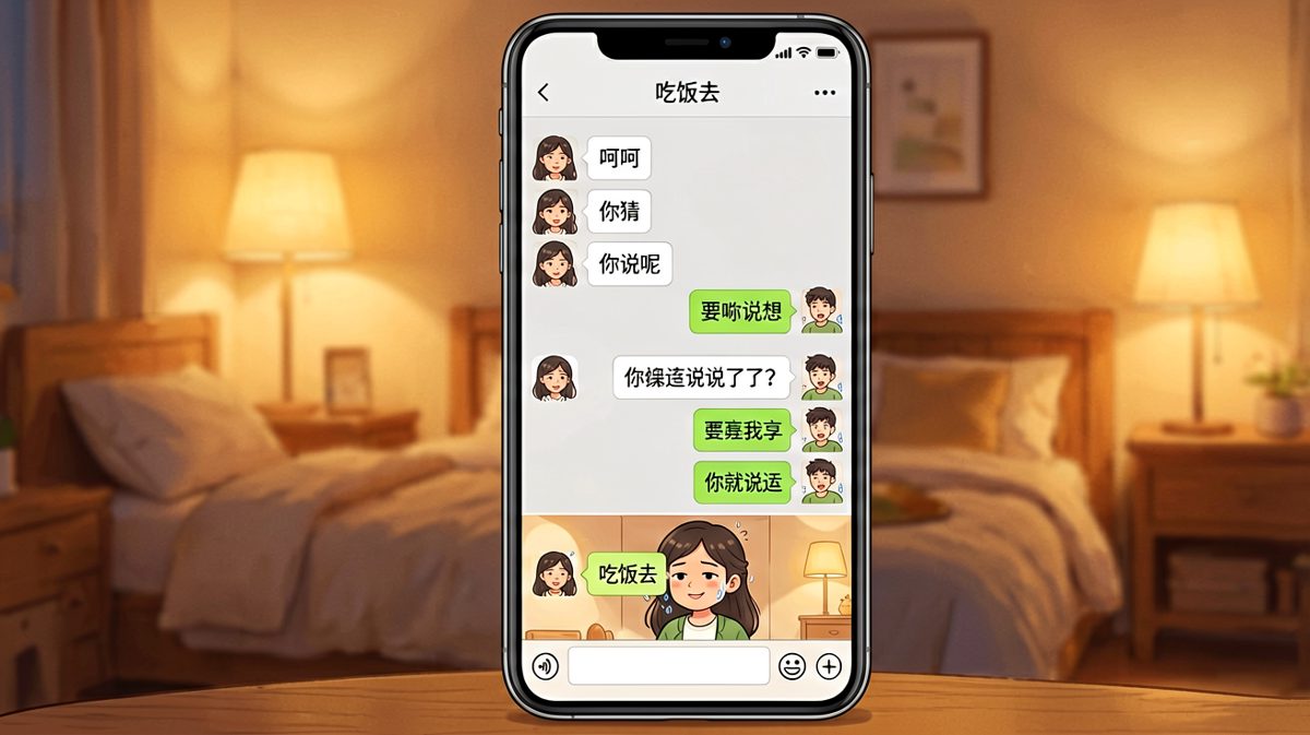 一场由'呵呵'引发的20分钟内心大戏，终点只是晚饭吃什么。