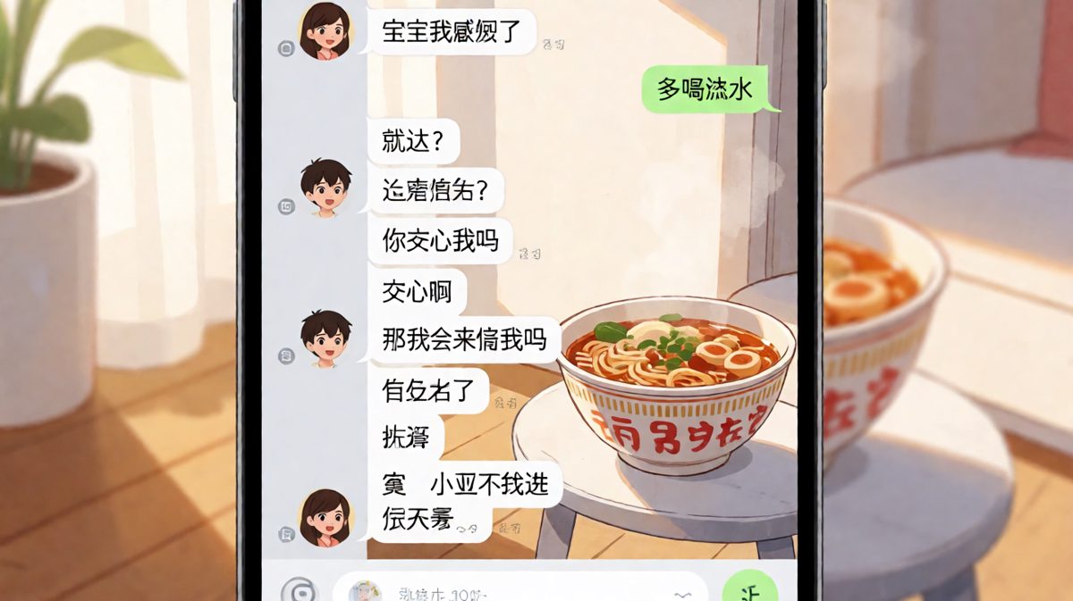 他说他在路上，然后到了小区门口说进不去