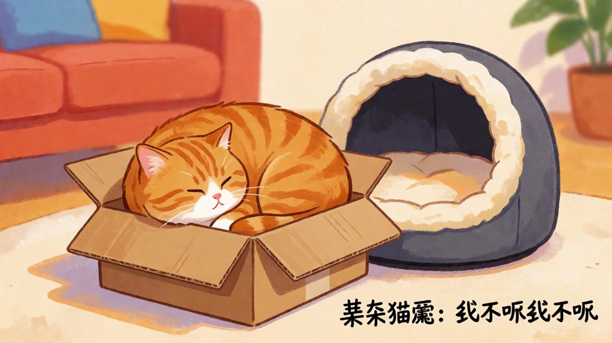 豪华猫窝几千块买回来，不如一个破纸箱香。