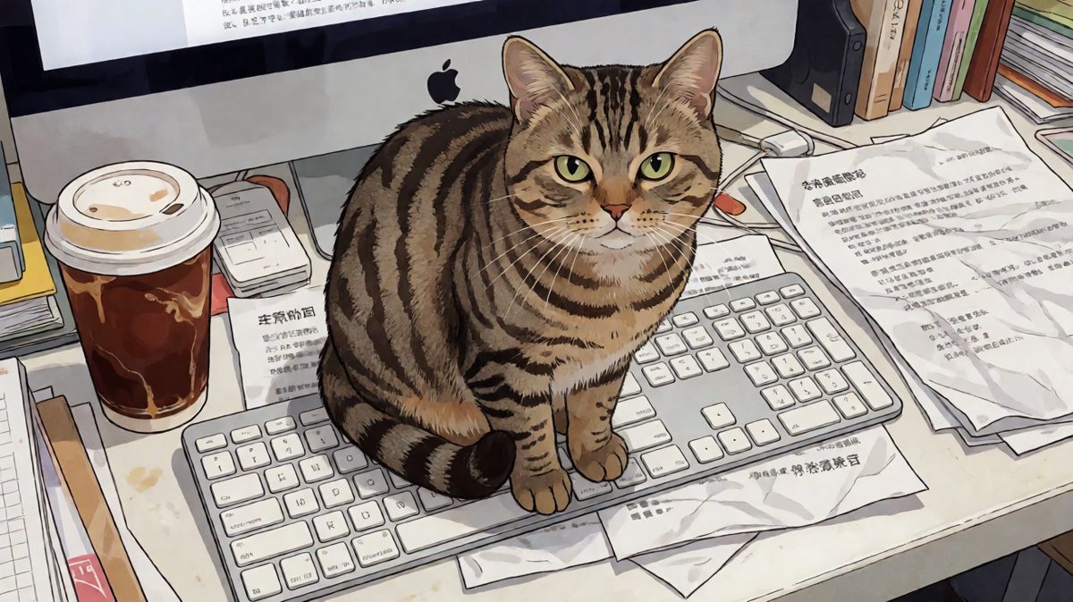 猫：本监工今天也要加班，人类不许跑