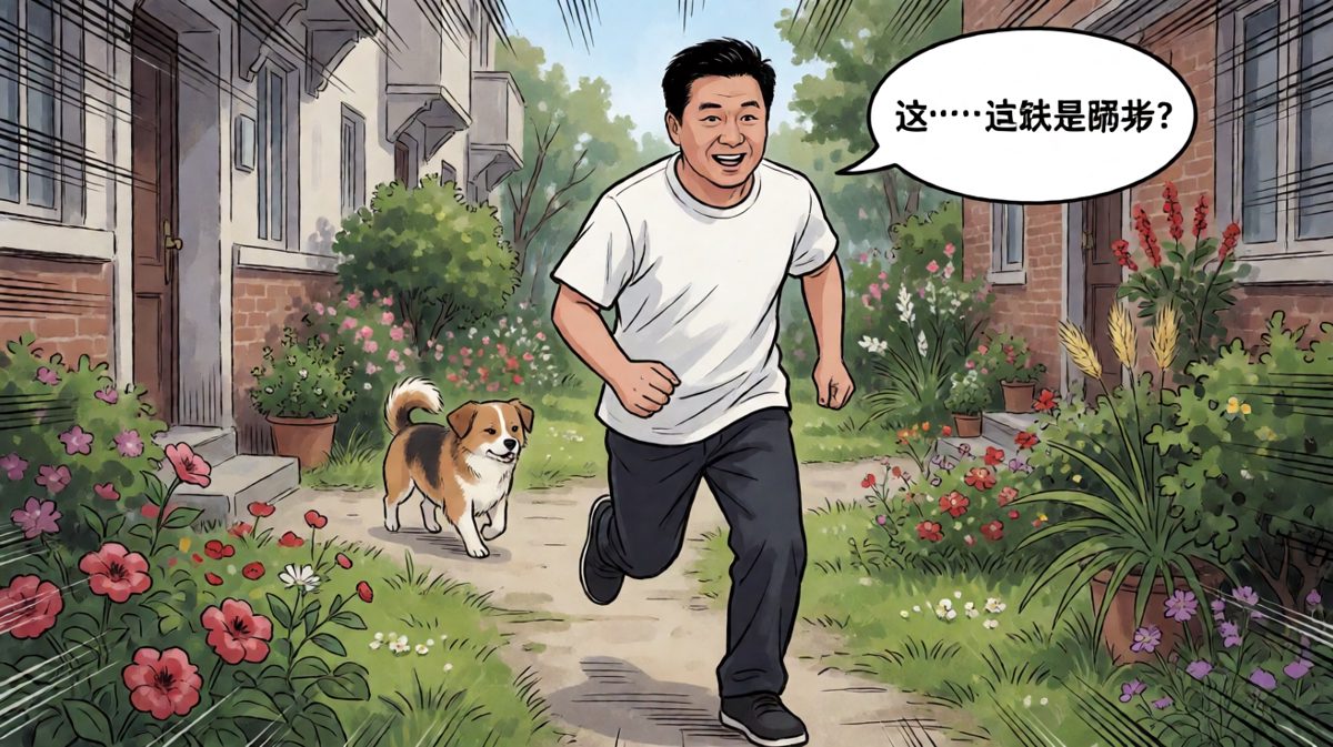 刚出门就累瘫，连小狗都在嘲笑他