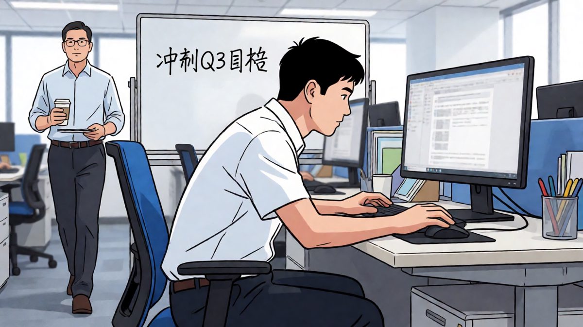 老板路过，社恐的本能反应——立刻假装很忙