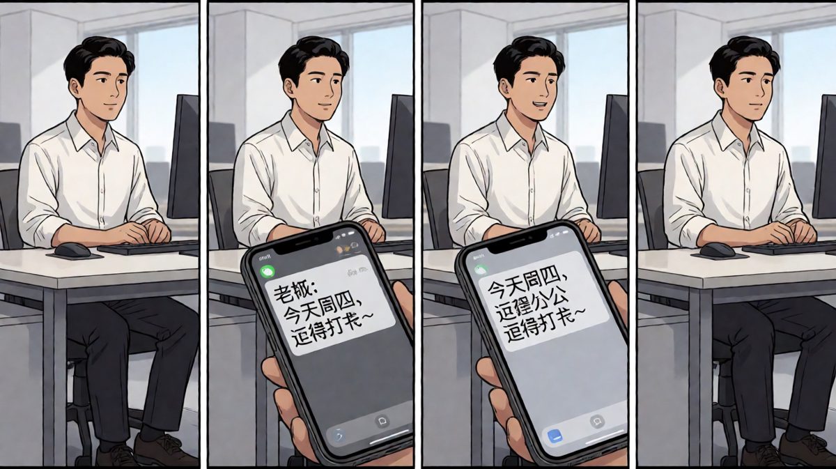 到了公司才发现今天居然可以远程办公，主角当场石化