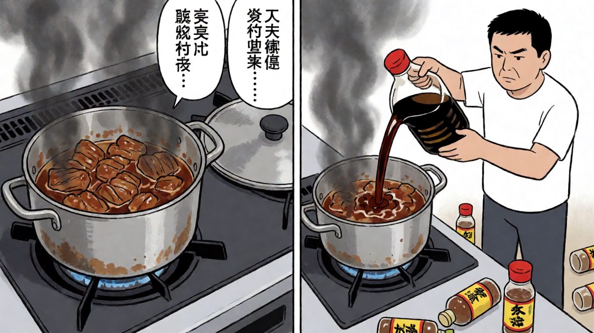 他坚信多加调料会更入味