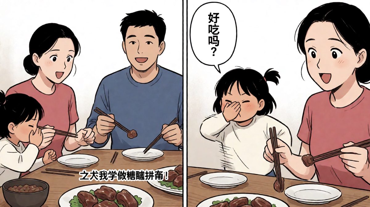 家人的表情说明了一切