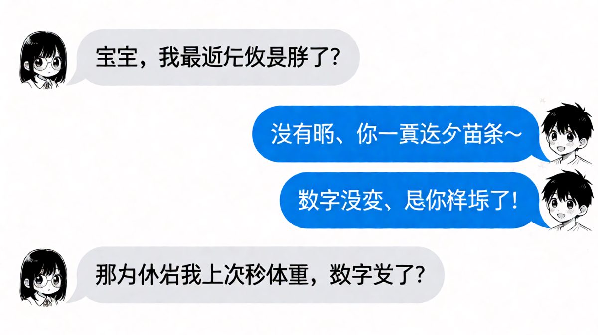 体重数字变了？男生甩锅给秤！