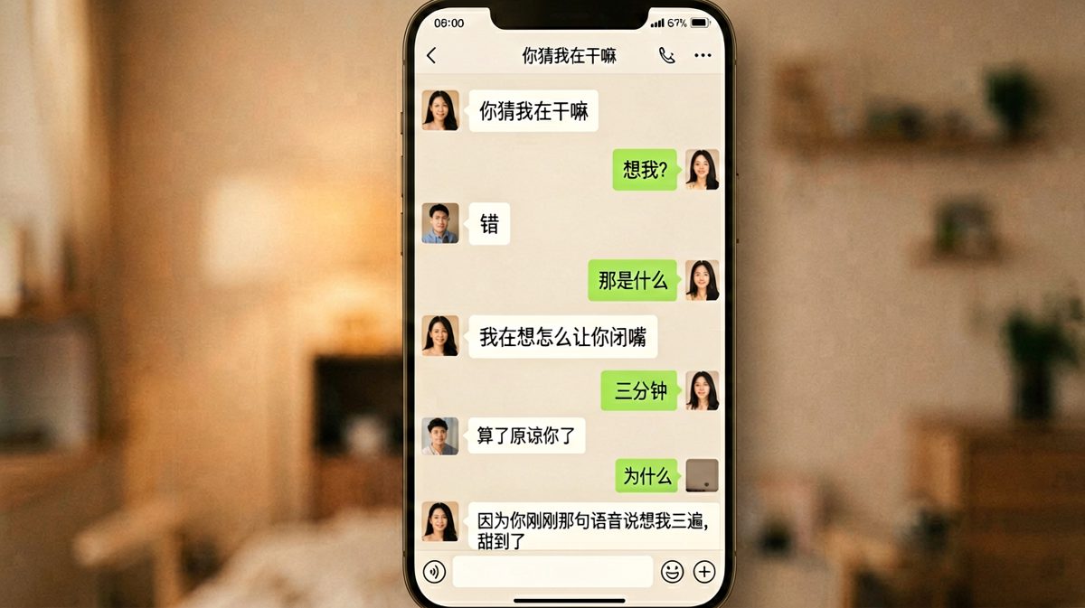 女生用一句话把男生整不会，结果被语音反杀