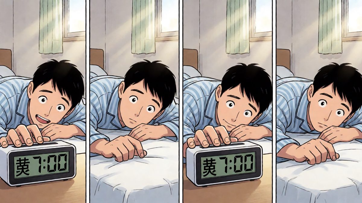 闹钟响了，我还有半小时……不对！