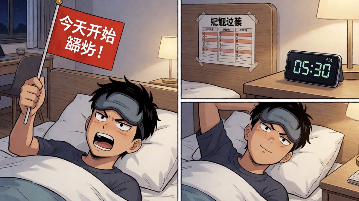 深夜立下豪言壮语，誓言第二天早起跑步改变人生