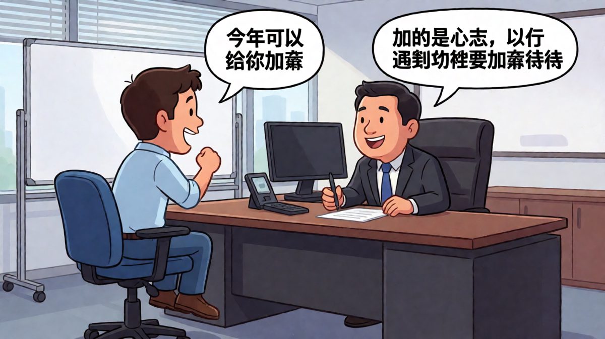 老板说加薪，加的是心态
