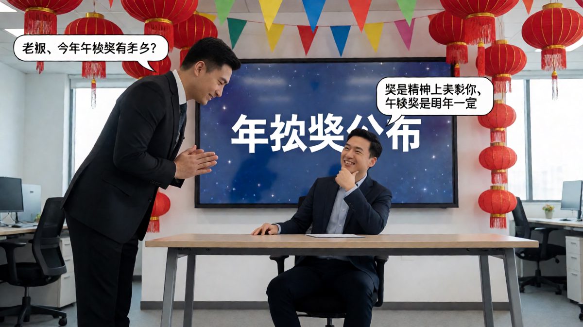 员工期待年终奖，老板送上一句"精神上表彰"——年度最扎心反转。