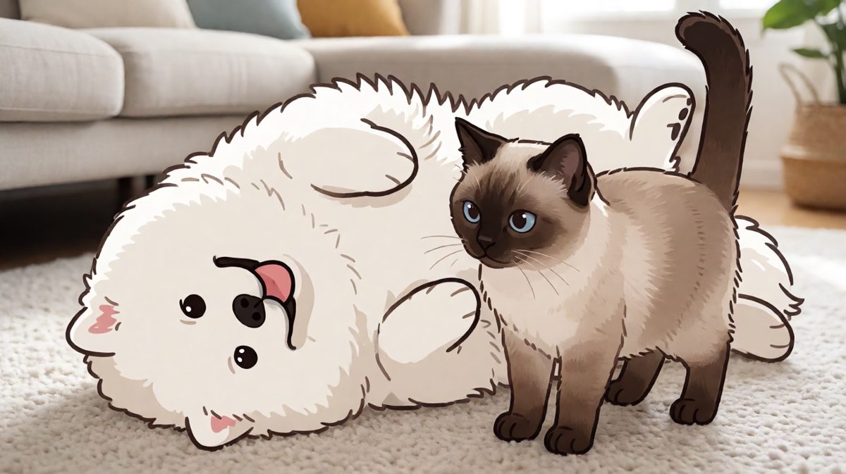 狗：我在表演装死。猫：我在给你做心肺复苏。