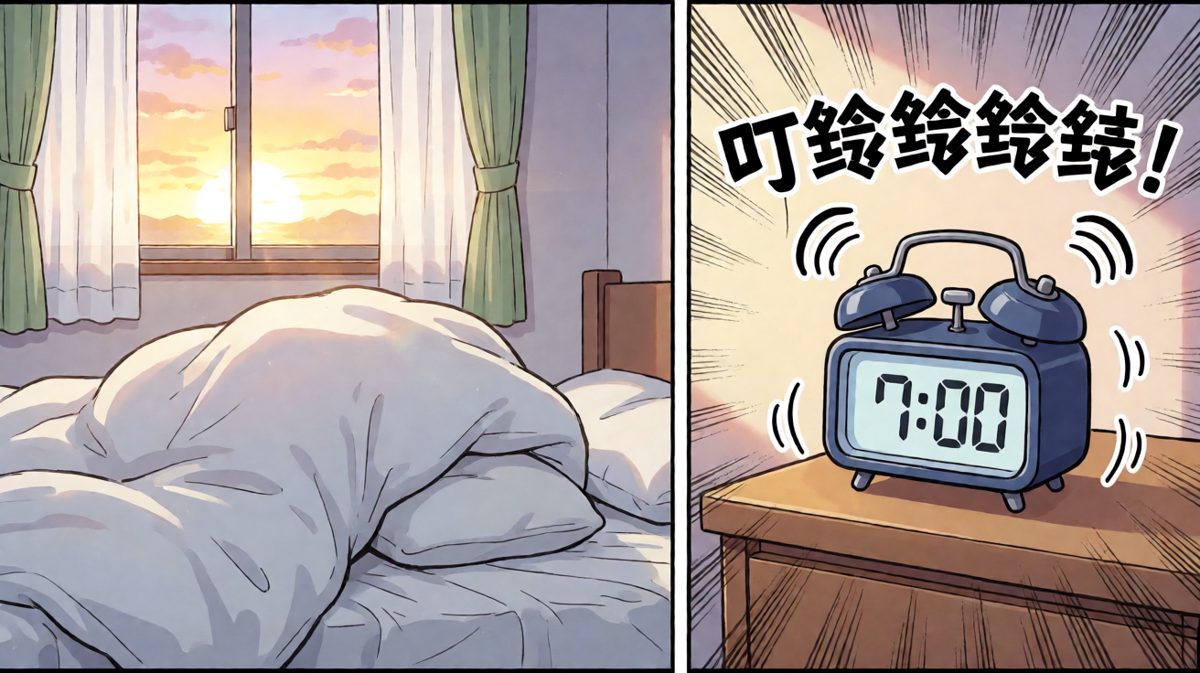 闹钟响了，但被子封印了我