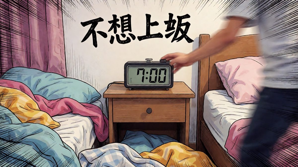 闹钟响起，手速拉满按掉它