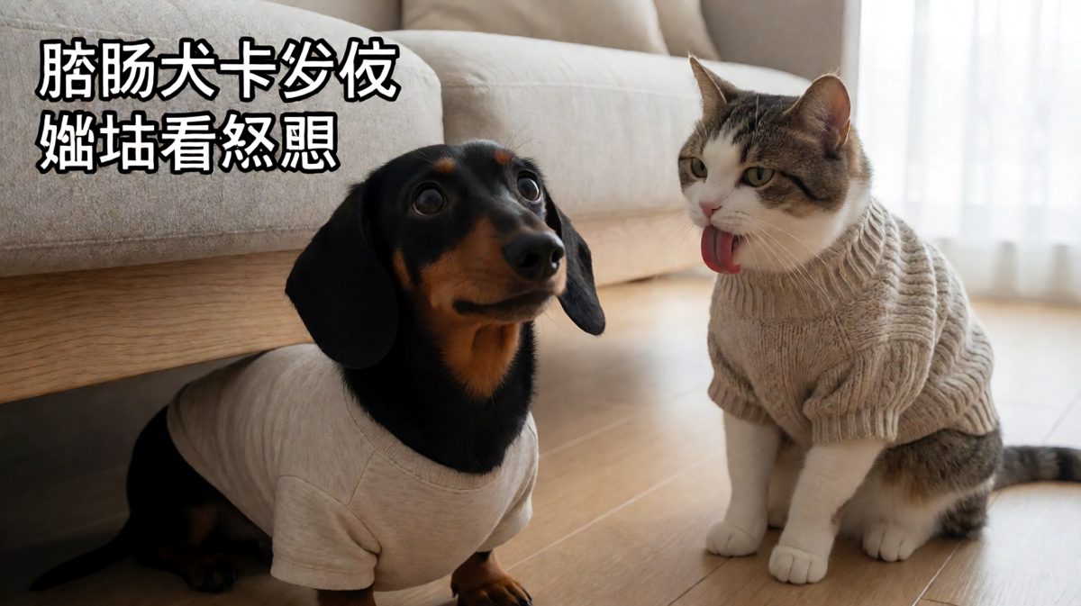 狗：谁来救救我！猫：别看我，我在修炼