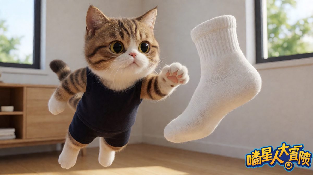猫：这是我的战利品！袜子：我错了我不香了