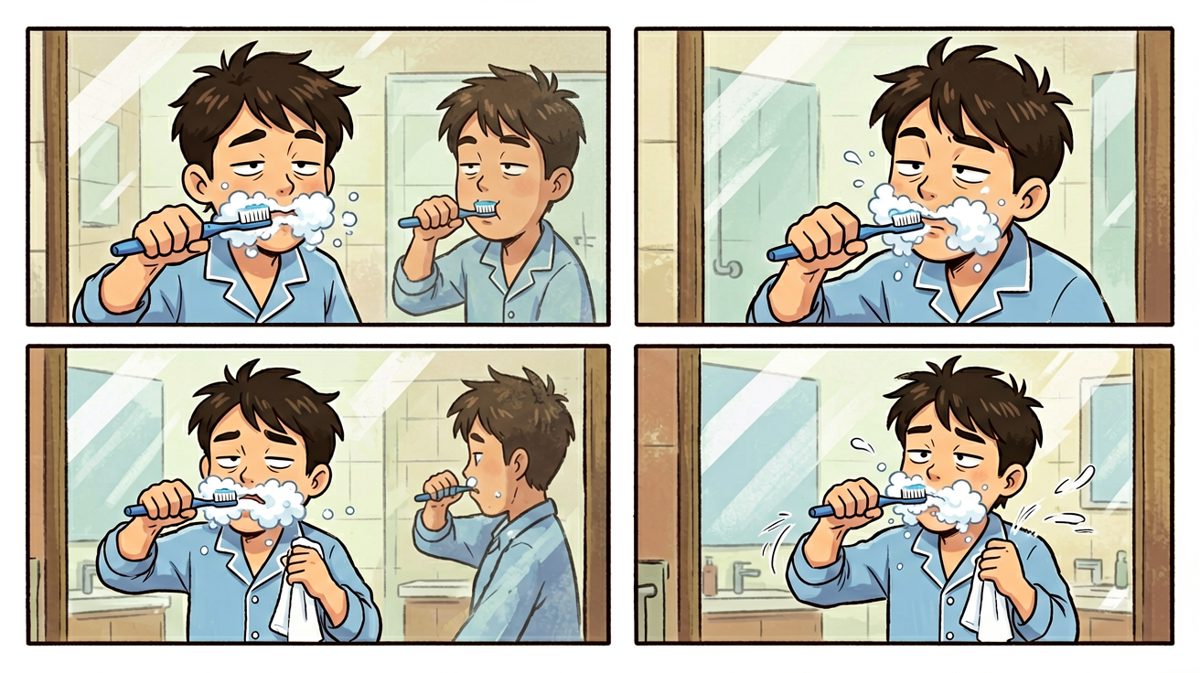 洗漱流程：靠直觉完成