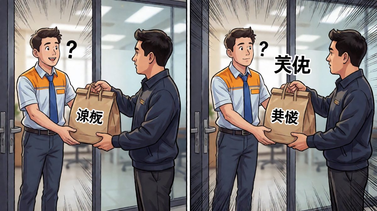 你点的麻辣烫到了……呃，你还好吗？