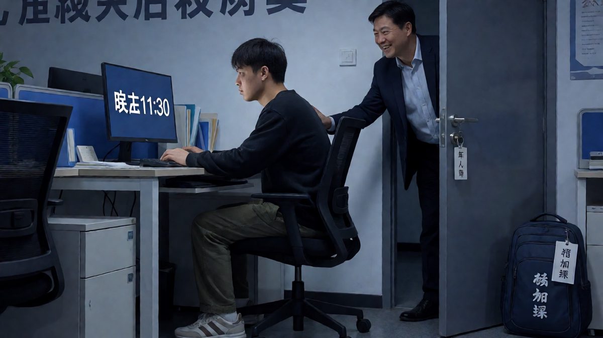 让员工拼命加班的老板，自己早已溜之大吉。