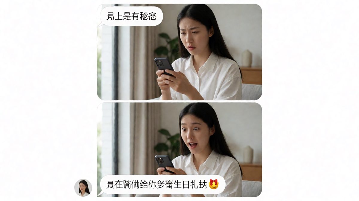 查手机翻车：紧张以为出轨，结果是被感动
