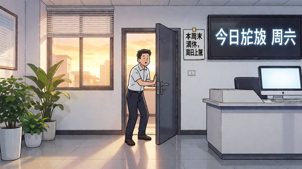 冲到公司……今天是周六？！