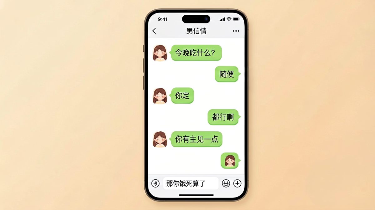 「随便」和「都行」是情侣聊天中最危险的词汇