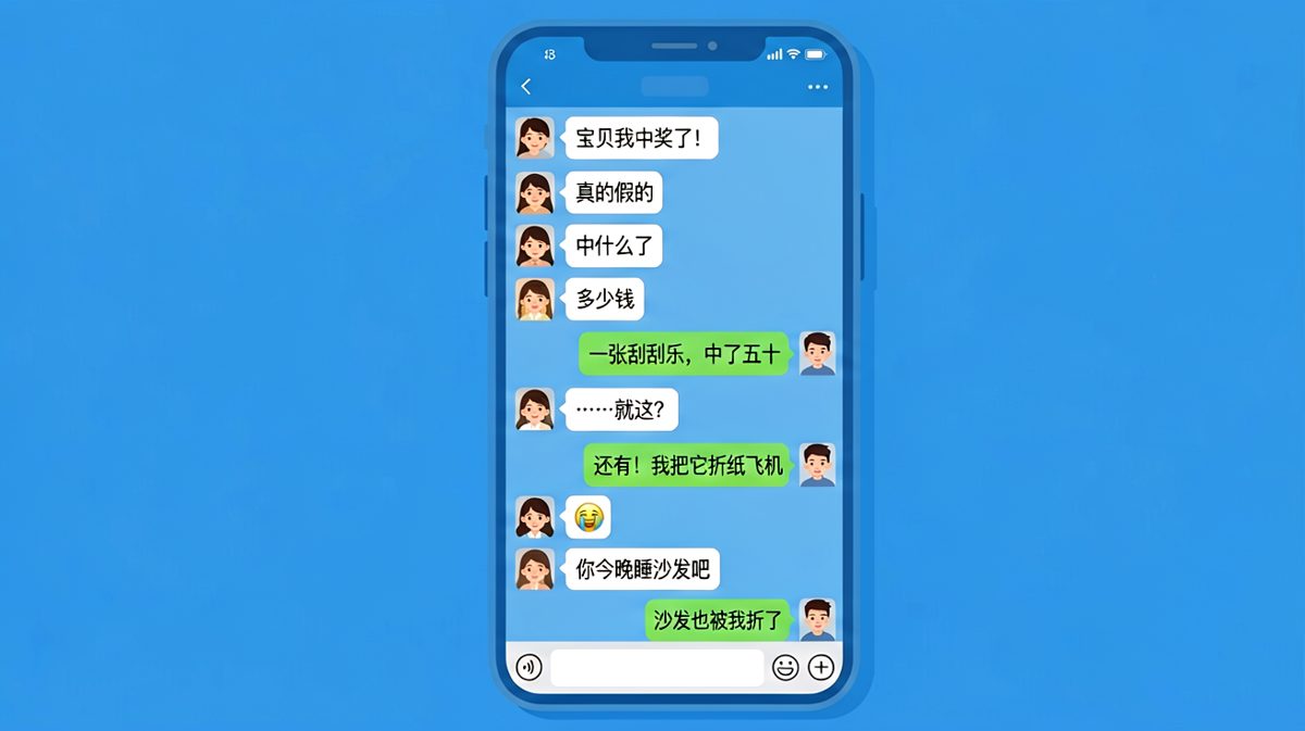中奖五十块还能赔上沙发，这男友是怎么做到的