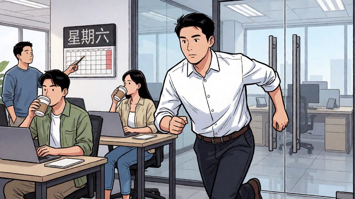 冲到公司才发现——今天是周六