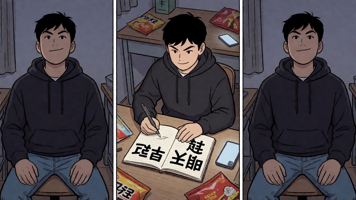 深夜立下早起誓言，意气风发
