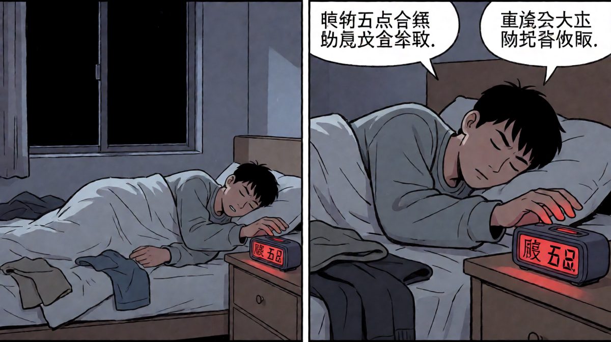闹钟响起，灵魂还在沉睡