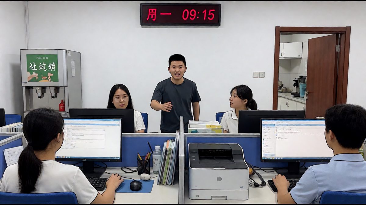 冲到公司才发现——今天原来是周一，自己设错了闹钟。