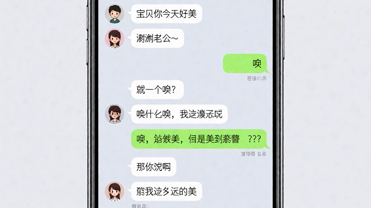 夸完就损，情侣间最高境界的'嗯'字文学