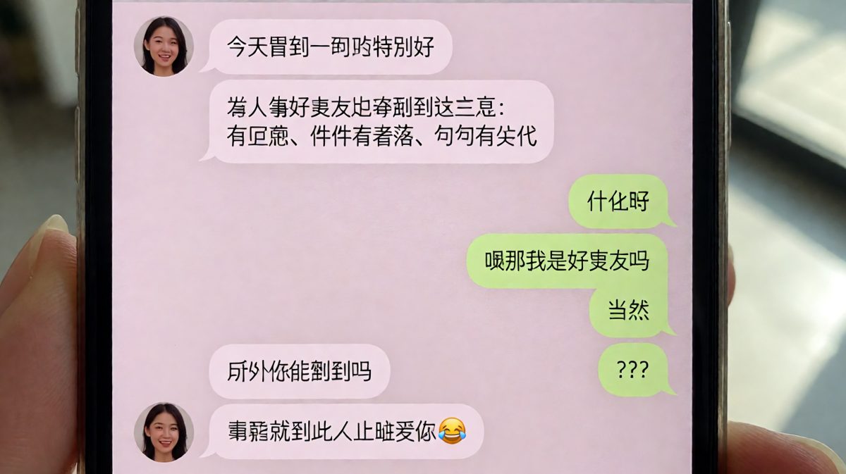 套路式秀恩爱对话，最后一句直接让男朋友懵圈