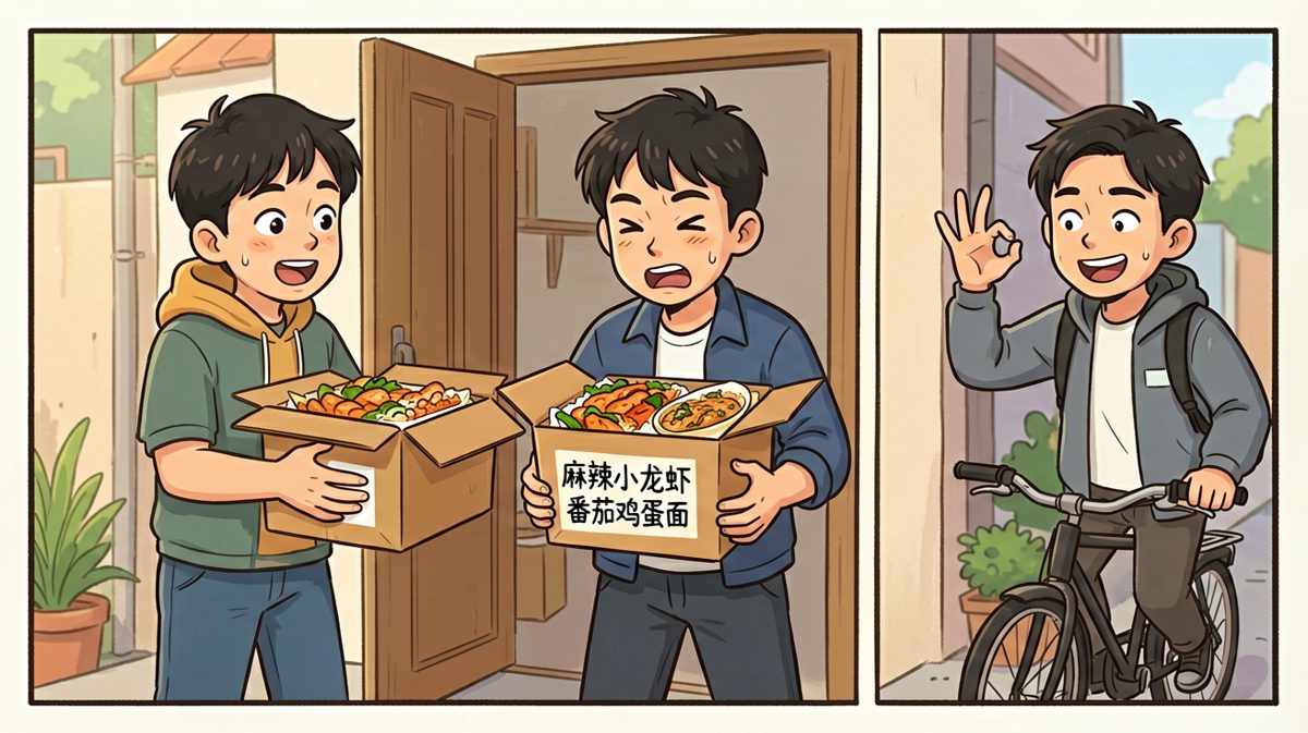 外卖到了，打开一看——送错了，欲哭无泪