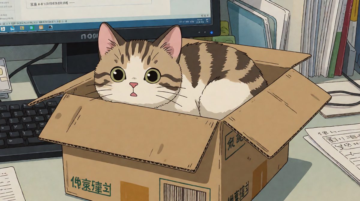 猫：这个工位是我的，谁也别想抢。